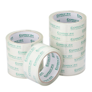 Ruban adhésif transparent Comix 48 mm x 40 yd, 6 rouleaux, pour scellage de cartons, en matériau BOPP - Product Image 2