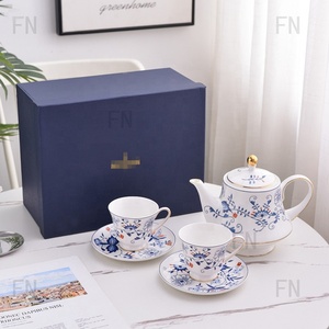 Wholesale Blue Flower Tableware Restaurant Wedding <b>Dinner</b> Plate <b>Set</b> Ceramics Plates Dinnerware Dishes Porcelain for Home Country - Product Image 2