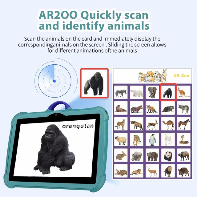 7 Inch Android 11 Tablet, 1GB RAM 16GB Storage, Kids Educational Tablet with WiFi, HD IPS Screen, Kid-Proof Case