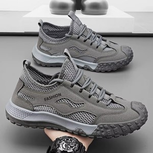 Zapatos Deportivos para Hombre, Estilo Caminata, Antideslizantes, con Suela de Goma PVC, Calzado Transpirable para Exteriores y Trabajo - Product Image 1