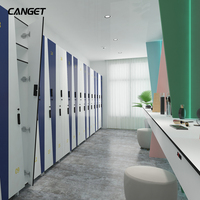 Casiers de spa en bois de panneau stratifié compact HPL étanche personnalisé pour salle de sport