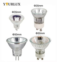 Ampoule halogène MR11 GU4 GU10 MR16 en verre, blanc chaud, 220V 230V, 20W 35W 42W 60W 70W, projecteur halogène