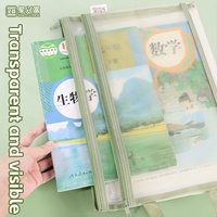 Carpeta de Presentación Portátil STARTRICHEST con Doble Cremallera, Bolsa para Documentos A4, Bolsa de Malla PP para Archivos, Bolsillo para Documentos