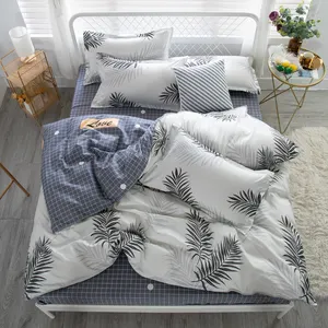 Customized Wholesale Cotton Mink Fleece Printed Stocklot Satin Fitted Luxury Twin Bed Sheet Polyester Fabric