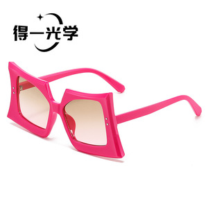 De Yi <b>Optics</b> Oversized Butterfly Sunglasses UV400 PC Frame Women's Fashion Sunshades For Outings <b>Driving</b> Parties - Product Image 1
