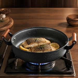Padella Premium in Ferro Puro a Doppio Manico con Texture a Tartaruga, Adatta per Piani Cottura a Induzione, Gas, Elettrici e in Ceramica - Product Image 2