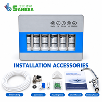 Système de filtration d'eau sous évier à 6 étapes, purificateur d'eau domestique avec cartouche filtrante PP CTO UDF EED UF T33