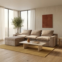 Canapé modulaire flexible à ressorts ensachés, extensible, compressé en boîte, en mousse haute densité, en forme de L, moderne