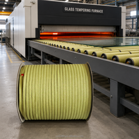 Bande transporteuse en aramide 1500D résistante à la chaleur et à l'abrasion, 12x5mm, pour fours industriels et verre