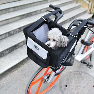 Cesta duradera para bicicleta para mascotas, correa para perro, bolsa de transporte plegable para coche, asiento de viaje para cachorro, gato, Animal - Product Image 2