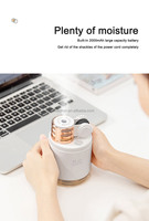 Diffuseur de nébuliseur sans fil Rechargeable Portable H2O humidificateur à brume fraîche avec lampe de lune LED pour usage domestique de voiture d'hôtel RV