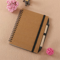 A6 couverture en cuir ligné ligné composition Kraft cahiers imprimés journaux pour étudiants bureau-voyage A6 couture pour journal mémo