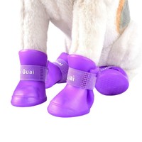 Bottes de pluie en PVC quatre saisons pour chiens – Durables, antidérapantes, imperméables, résistantes à l'usure, souples, anti-salissures – Chaussures modernes et minimalistes pour animaux de compagnie