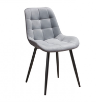 Chaise de salle à manger en velours rembourrée, fauteuil d'appoint moderne pour salon, chambre, cuisine, chaise de luxe avec pieds peints en noir