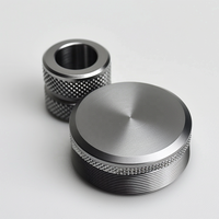Pièces OEM de boutons audio moletés en acier inoxydable/aluminium anodisé usinés CNC de haute précision et usinés par électroérosion à fil