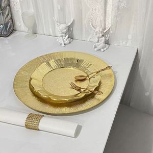 Elegant Plastic Charger <b>Plates</b> & <b>Disposable</b> Dinner <b>Plates</b> for Weddings & Parties - Durable Decorative Dishes - Product Image 4