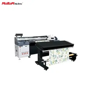 Mootom printer uv hybrid 8000 1.8m, mesin cetak roll ke roll LED kualitas tinggi dengan flatbed