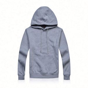 Sweat-shirt à capuche à manches longues en polaire d'agneau, polyester et coton, avec logo brodé personnalisé, pour homme, hiver - Product Image 6