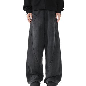 <span class=keywords><strong>Pantaloni</strong></span> da <span class=keywords><strong>Uomo</strong></span> Personalizzati Stile Y2k, Gamba Larga, Lavaggio Acido, Vita Elastica <span class=keywords><strong>con</strong></span> Coulisse, <span class=keywords><strong>Pantaloni</strong></span> Sportivi <span class=keywords><strong>con</strong></span> <span class=keywords><strong>Tasche</strong></span> - Product Image 2