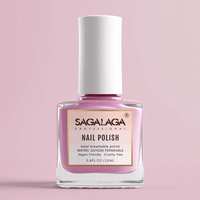 Vernis à ongles végétalien et halal, respirant, pelable, à base d'eau, non toxique, pour enfants et femmes enceintes, inodore, séchage à l'air, sans lampe UV