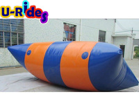 Vente en gros de catapulte gonflable de 9m de long scellée à l'air Blob d'eau gonflable Tower Lake pour jeu de sport nautique
