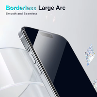PQUE Meilleur protecteur d'écran en verre trempé HD transparent, couverture intégrale, étanche, dureté 9H pour iPhone 17 Pro Max 16 Pro 15
