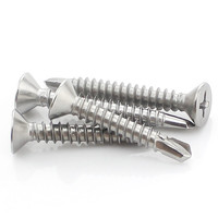 Vis autoperceuses en acier inoxydable SS 304 3,5*9,5 mm pour métal, vis autoperceuses à tête fraisée DIN7504P 316 410, vis pour tôles TEK