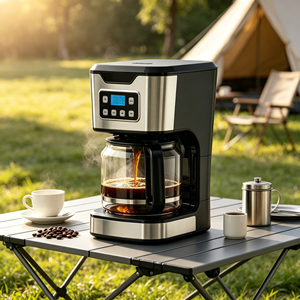 Cafetera de Goteo Semiautomática, 5 Tazas, 1.8L, Función Mantener Caliente, Enchufe Múltiple 110 a 240V, para Cocina y Hogar - Product Image 6