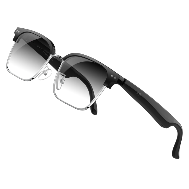 Smart Glasses BT 6.0 Polarized Business AI Bone Conduction ENC IP67 Waterproof 50H Standby Sunglasses Camera AI Voice