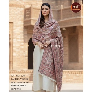 Most Selling Stylish Women's Viscose Floral Winter Lightweight Breathable Shawl Hijab Scarf Modest Wear Traditional Islamic - Product Image 1