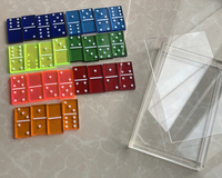 HOMESWEET – jeu de dominos personnalisé de haute qualité, en plastique, en acrylique, 28 pièces