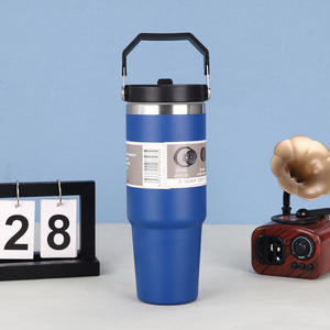 Frasco de vacío de acero inoxidable doble de 30oz, taza portátil para exteriores con empuñadura - Product Image 6