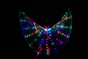 LED Grandi Ali Costumi di Danza Glow Danza Del Ventre Performa Abbigliamento Luminoso Per Dancer - Product Image 5