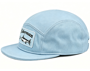 Gorra de 5 Paneles Fisherman, Diseño de Pescado con Parche de Nylon, Unisex, Ajustable, con Cierre a Presión, para Pesca, Uso Casual al Aire Libre - Product Image 2