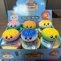 Jouets Squishy de Décompression en PU, Simulation de Boulettes, à Presser, à Rebond Lent, avec Expressions, Grandes Boulettes, Boîte Mystère, Jouet Bonbon
