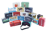 Lunettes convexe 3D de réalité virtuelle, Design personnalisé, impression Logo, 3D, en carton, Google V2, avec serre-tête, 2021 unités, 2.0