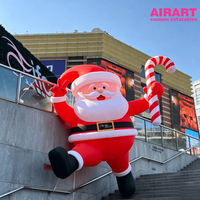 Décoration de Noël gonflable personnalisée de 2,5 m de haut, grand Père Noël gonflable pour l'affichage lors d'événements festifs