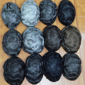 <span class=keywords><strong>Capelli</strong></span> Indiani Indetectabili di Alta Qualità con Base in PU per Extension <span class=keywords><strong>Uomo</strong></span> Ritagliabile su Misura Supporto Personalizzazione Nodo Invisibile 1B - Product Image 4