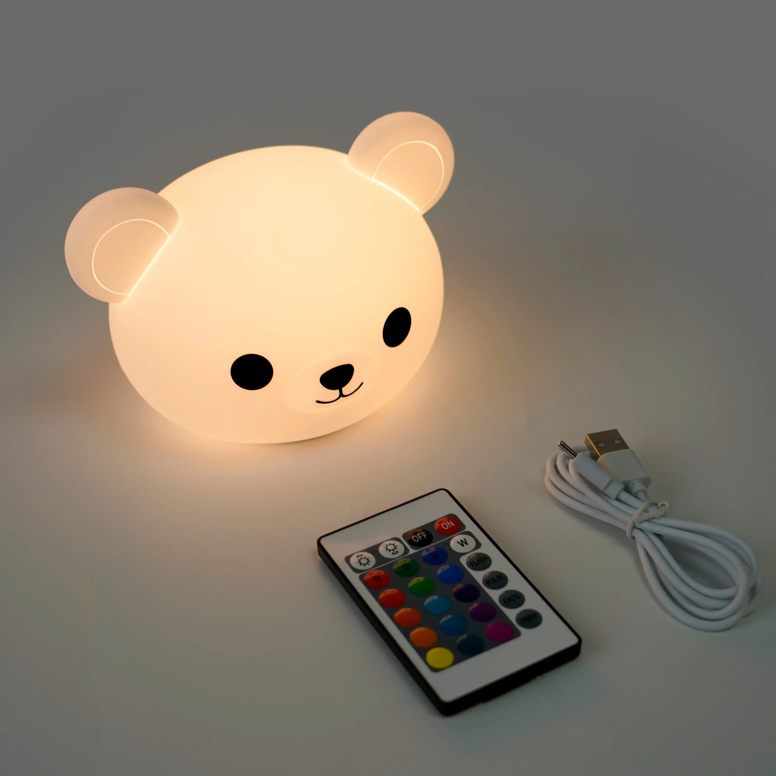 Kawaii Chick recargable Animal Night Lights silicona vivero Luz Portátil luz nocturna para habitación de bebé y niño pequeño