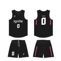 Ensemble de maillots de basket-ball, uniforme d'équipe de style américain pour les étudiants universitaires, hommes et femmes, sans manches, col en V, polyester, pour les matchs