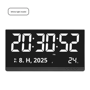 Siêu Lớn Hiện Đại LED Kỹ Thuật Số Đồng Hồ Treo Tường 2 Mét Dây Điện ABS + Acrylic Trang Trí Nội Thất Báo Động Cho Phòng Khách - Product Image 6