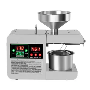 Mini máquina de prensado de aceite de coco para procesamiento doméstico, extracción de aceite de semillas de sésamo y girasol