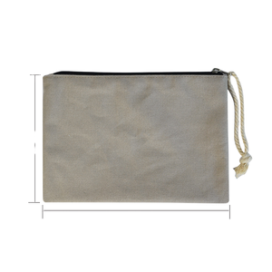 Pochette de maquillage en toile personnalisée avec logo, pochette de voyage en coton pour femmes, impression personnalisée, fermeture éclair, sac de voyage pour cosmétiques - Product Image 2