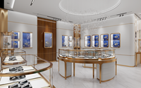 Vitrine SC SHOWCASE de haute qualité, moderne, en acier inoxydable doré, avec éclairage LED, verre trempé, écologique et étanche