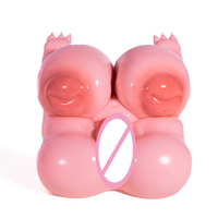 GEEBA Dual-Entry Weicher Silikon-Masturbator für Männer, Flauschige Anime-Taschenmuschi, Männlicher Stroker, Erotikspielzeug für Erwachsene, Realistisch Strukturiert