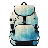 Sacs de voyage imprimés pour l'entraînement et la natation, grande capacité, sac à dos de sport humide/sec, sac de transition pour le triathlon avec compartiment à chaussures