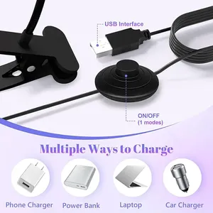 Lampe UV LED pour Séchage des Ongles, Séchoir de Bureau pour Gel et Adhésif, Séchage Rapide 5W avec Tête Réglable et Pédale - Product Image 2