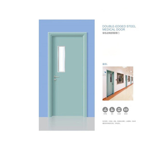 Porte médicale en acier à double tringle, couleur personnalisée, isolation phonique, pour usage en salle blanche d'hôpital - Product Image 3