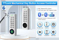 Control de Acceso con Teclado Mecánico TTlock, Bluetooth, WiFi y Lector de Huellas Dactilares, 500 Huellas, RFID, Apertura por Aplicación