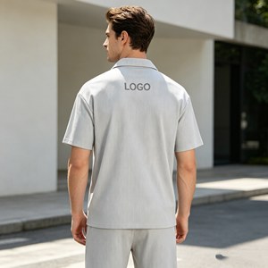 Service OEM : Polo en velours côtelé pour homme, polos en velours côtelé personnalisés à manches courtes pour homme, 100% coton 360g, coupe classique, vêtements pour homme - Product Image 3